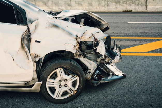 Car crash accident on the road