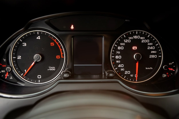 Car dashboard. modern car interior.