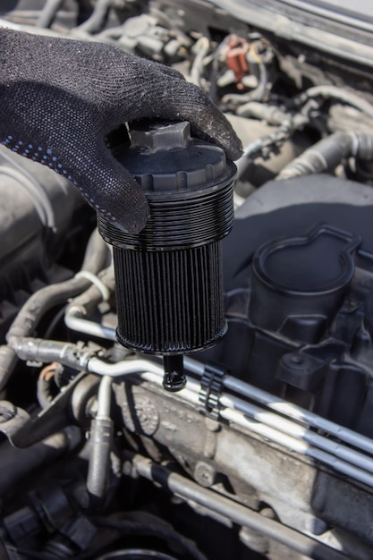 Car engine oil filter replacement Transmission and maintenance