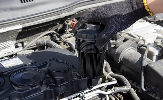 Car engine oil filter replacement Transmission and maintenance