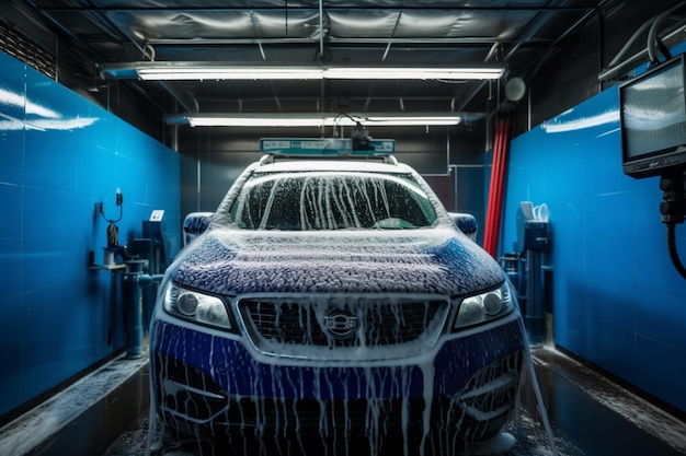 Car Inside Powerful Touchless Car Wash