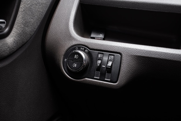 Car interior buttons switches seat belt