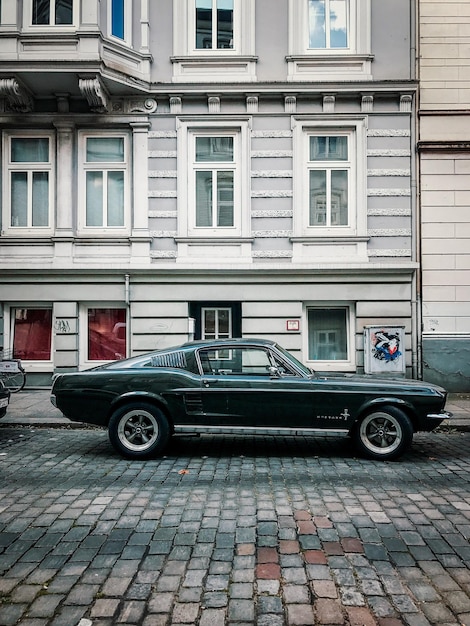 Car parked outside building