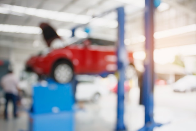 Photo car repair service station blur background