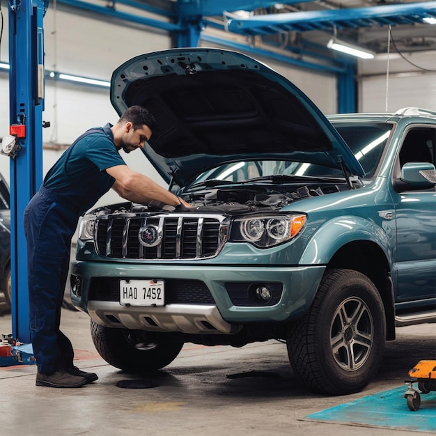 Photo car repairing shop