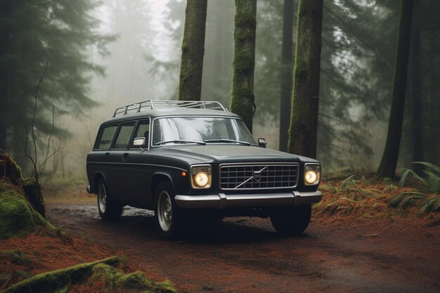 A car that has the word volvo on it