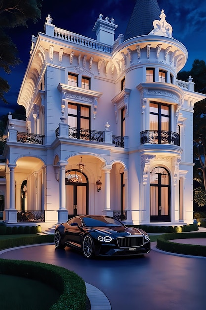 Photo a car that is parked in front of a building with a sign that says  grandad