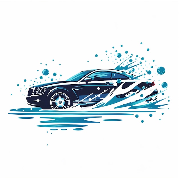 a car that is in the water with the words quot car quot on it