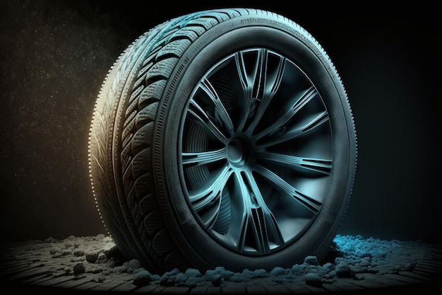 Car tire model Generate AI