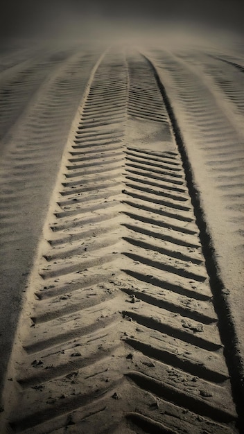 Car tire tracks