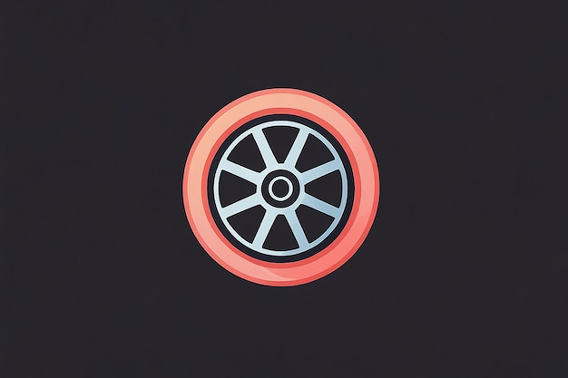 Photo car wheel icon vector illustration