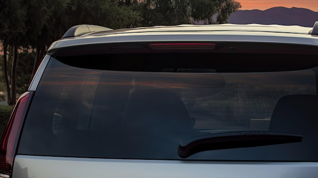 Car window mockup Car rear window