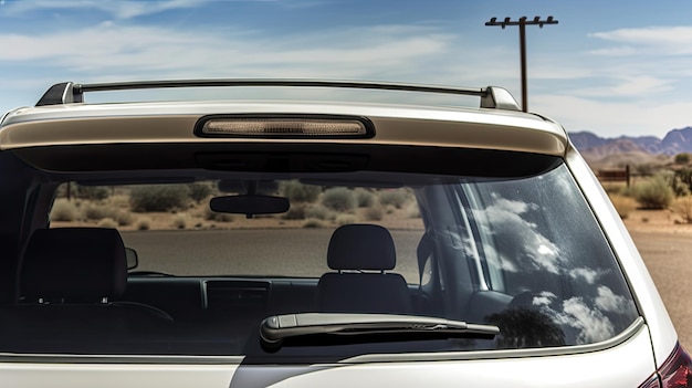 Car window mockup Car rear window