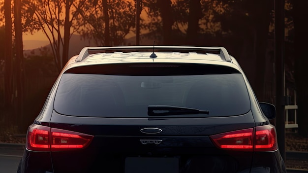 Car window mockup Car rear window