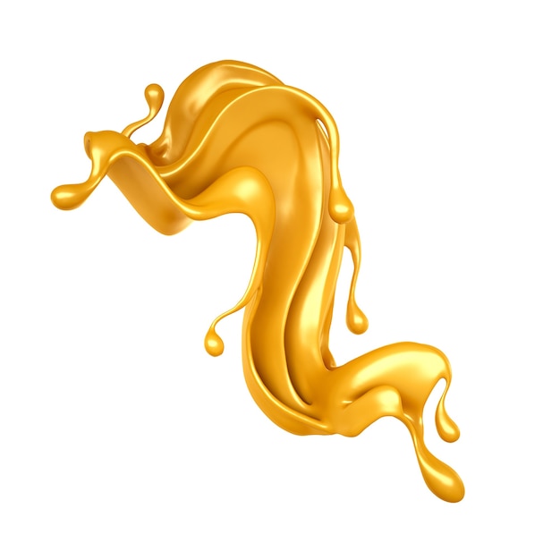 Caramel splash illustration