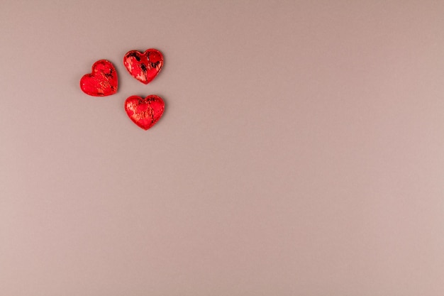 Card and background of red hearts for the holiday of love of valentine39s day and 14 february