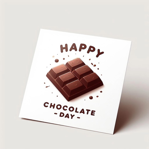 a card of chocolates that says happy chocolate