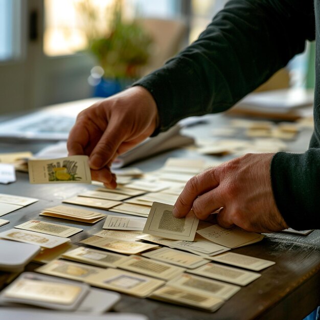 Photo a card sorting session to understand how users categorize information