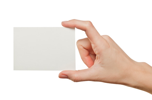 Card on white isolated