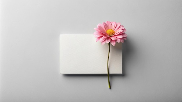 a card with a flower on it that says quot card quot