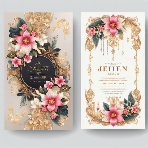 A card with flowers and text