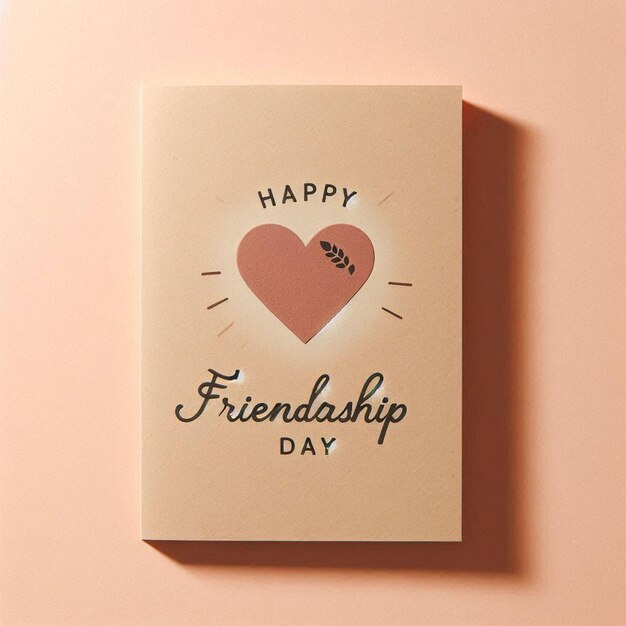 a card with a happy friendship day written on it