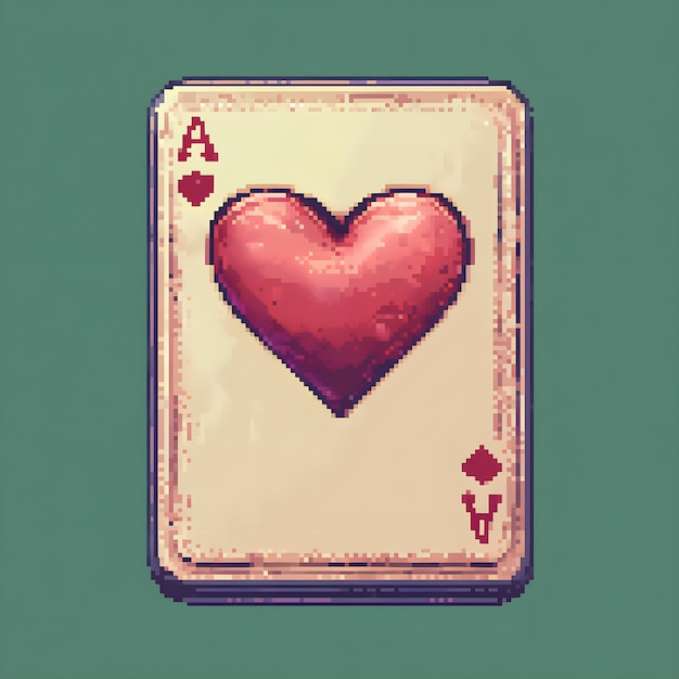 a card with a heart that says  a card  on it