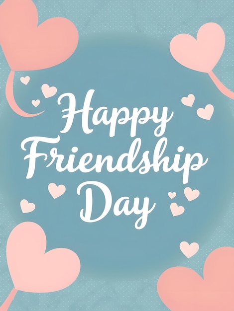 a card with hearts and hearts that say happy friendship day