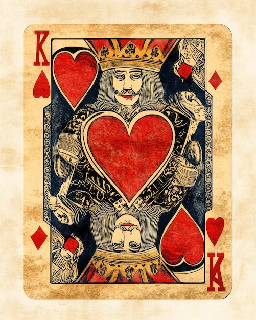 a card with a king on it that says king on it