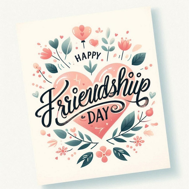 a card with a quote from friends that say friendship day