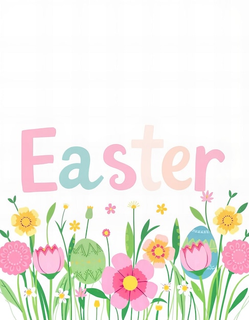 Photo a card with the words easter on it