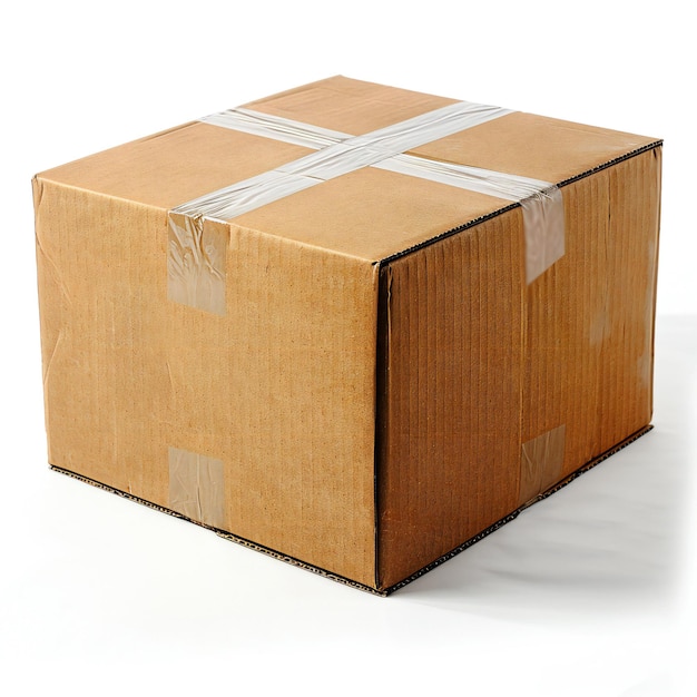 Cardboard box isolated on a white background