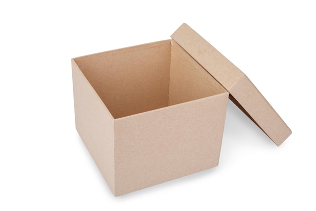 Cardboard box isolated on a white background