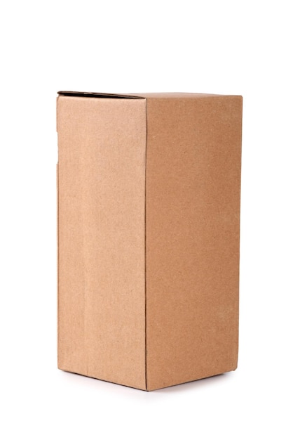 Cardboard box isolated on a white background