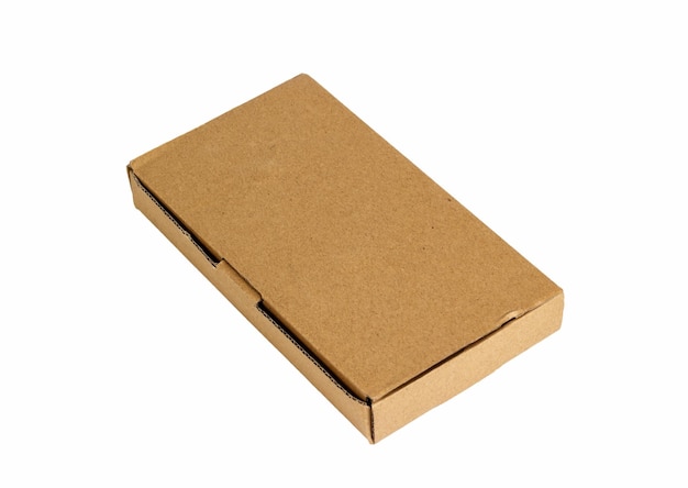 Cardboard box isolated on a white background