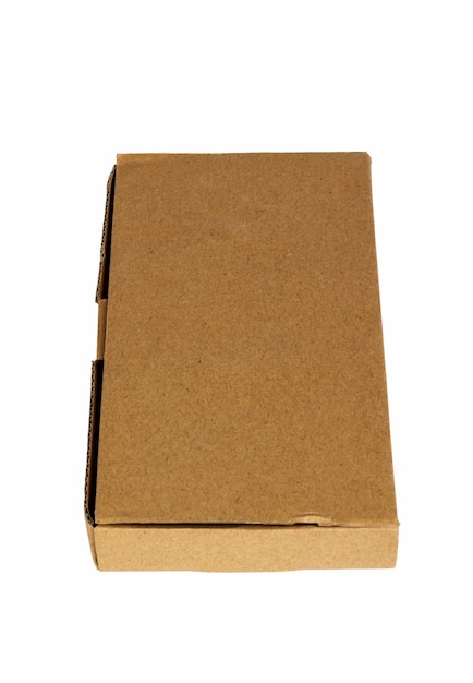 Cardboard box isolated on a white background