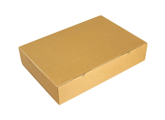 Cardboard box isolated on white