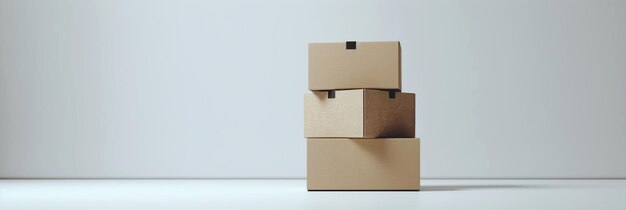 Cardboard boxes on a white background