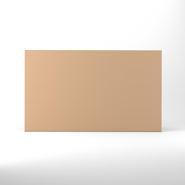 Cardboard Cake Box Back Side Isolated In White Background