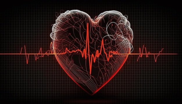 Cardiogram love heart Generative AI