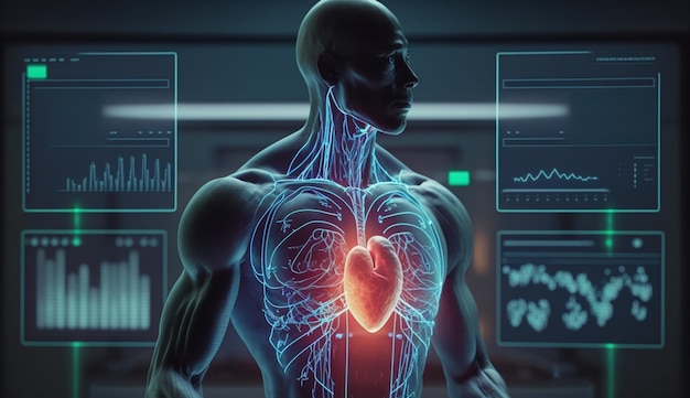 Cardiologist diagnosis patient heart testing resultGenerative AI