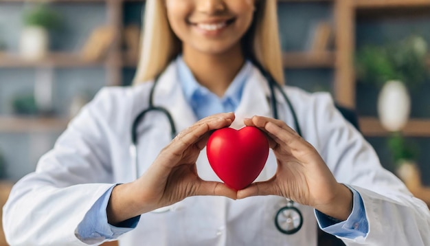 cardiologist holding heart figurine symbolizing care and expertise in healthcare