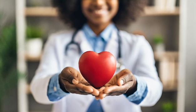 cardiologist holding heart figurine symbolizing care and expertise in healthcare