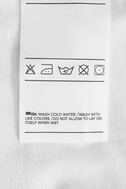 Photo care instructions label