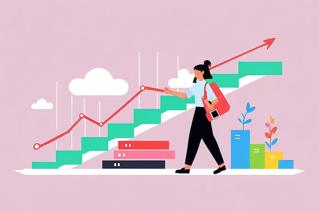 Career Growth Flat Illustration