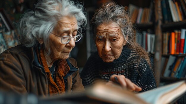 A Caregiver Aiding An Elderly Woman Organizing design