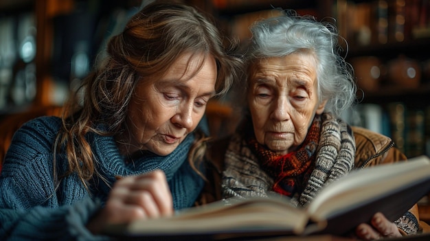 A Caregiver Assisting An Elderly Woman Writing design