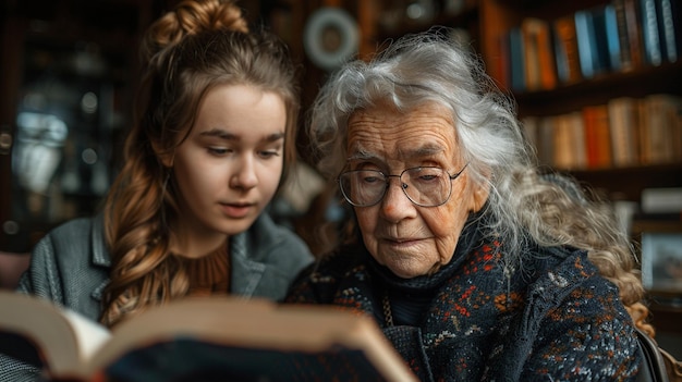 A Caregiver Assisting An Elderly Woman Writing design