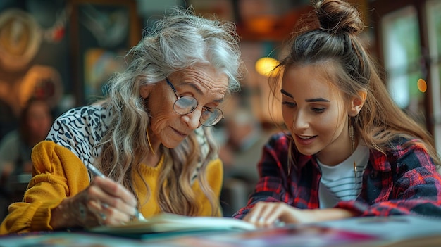 A Caregiver And Patient Working Scrapbook design