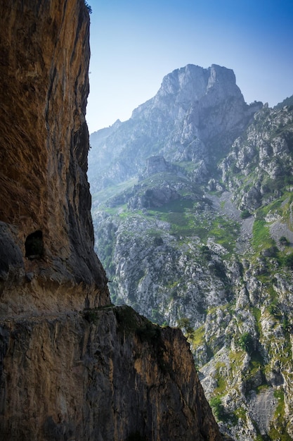 Cares trail ruta del Cares in Picos de Europa Asturias Spain